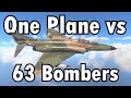 One Plane vs 63 Bombers