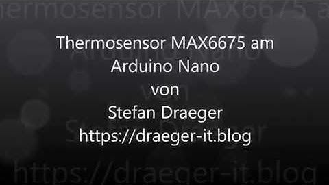 Thermosensor MAX6675 am Arduino Nano