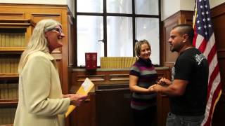 Marriage vows at the Milwaukee County Courthouse
