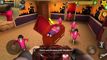 Run away from the army of cloned Miss T in Scary Teacher 3D - New Update | game Android/ios