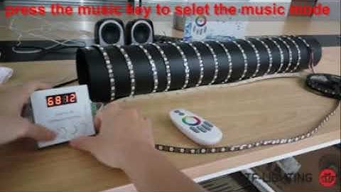 WS2812B Music X2 Controller LED Strip Modules; DC5V-24V input max 1000pixels with RF Touch Remote.