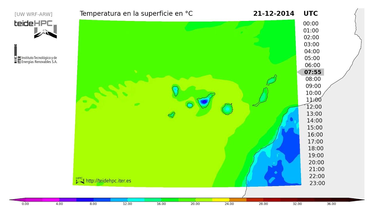 Canary Islands Temperature forecast: 2014-12-20 - YouTube