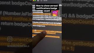 Add unread notifications badge count on app icon #engineercodewala #reactnative #iosappdevelopment