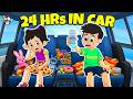 Living 24 Hours in a Car 🚗 | Hindi Kids Cartoon