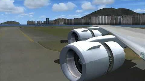 PMDG 747-8i Thai Landing In Kai Tak