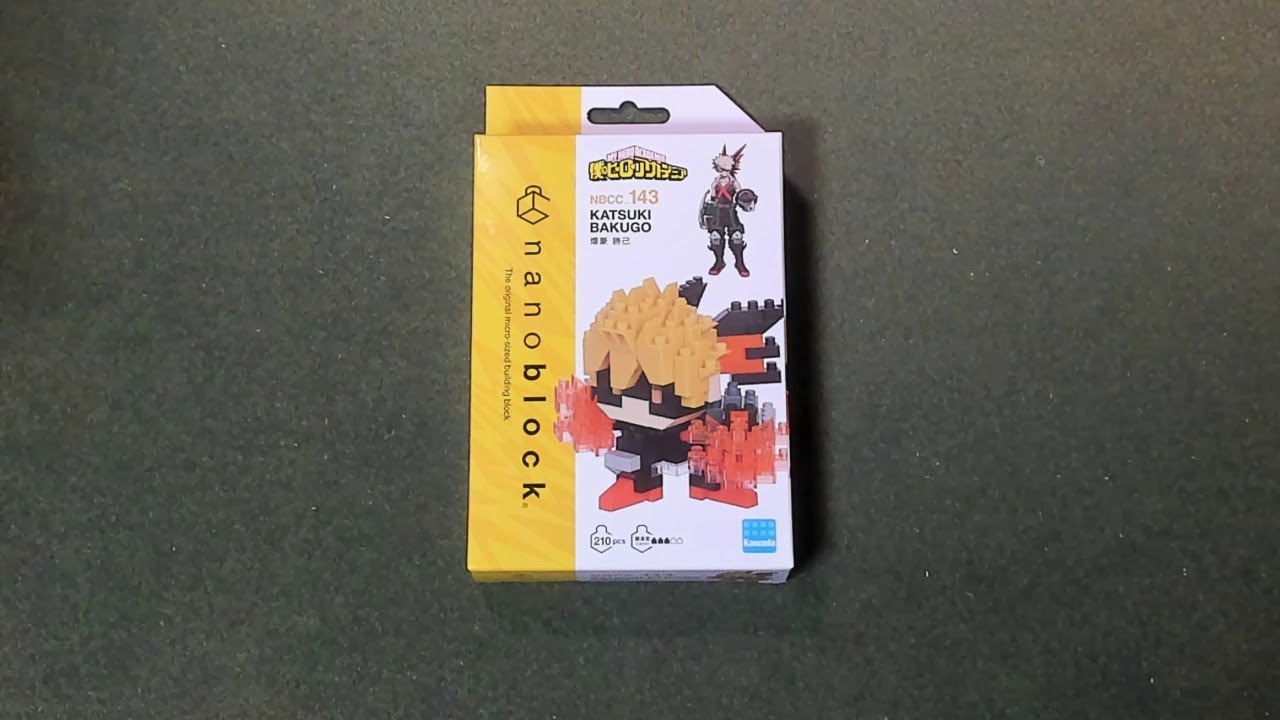 【nanoblock】KATSUKI BAKUGO (爆豪 勝己) [puzzle] - YouTube