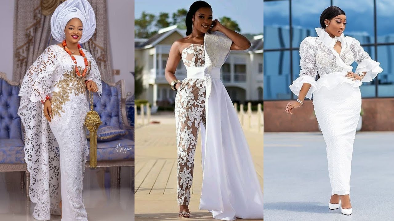 African Fashion Style, Super Exotic White Asoebi Styles