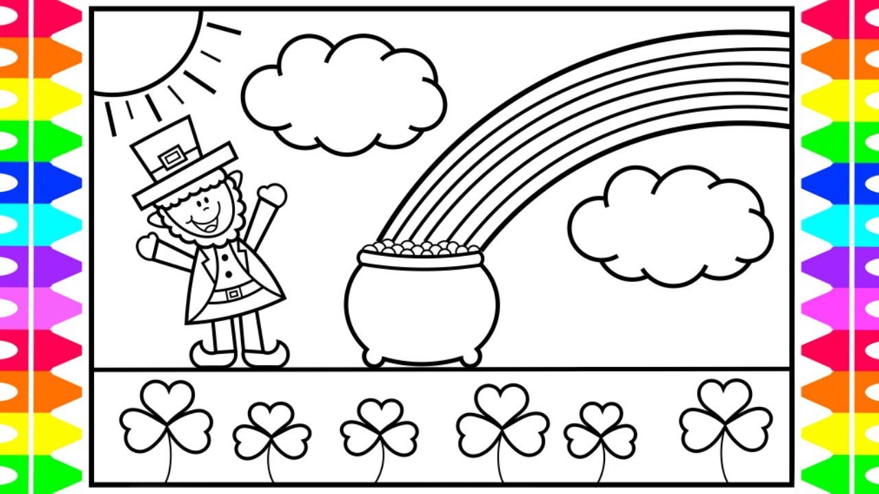 How To Draw A Leprechaun Step By Step For Kids St Patrick S Day Drawing And Coloring Pages Kids Youtube