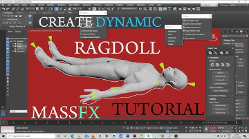 3DS MAX CREATE DYNAMIC RAGDOLL MASSFX TUTORIAL IN HINDI