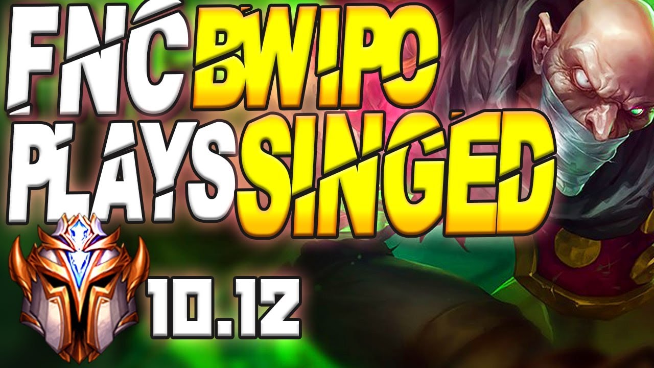 Fnatic Bwipo Plays Singed Top Lane vs Malphite - 10.12