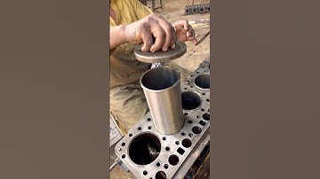 Deisal engine Sleeve liner fitting #automobile #mechanic #foryou #youtubeshorts