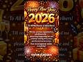 Happy New Year to all my Viewers &amp; Subscribers #happynewyear #happynewyear2026