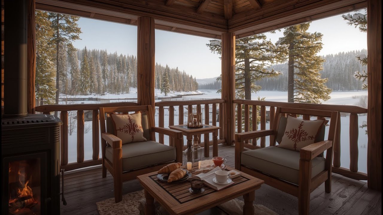 Peaceful February Morning ☕ Soft Snow & Smooth Jazz Music for