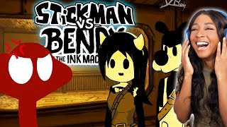 THIS STICKMAN IS STILL ON HIS NONSENSE!! | Reacting to Stickman Vs Bendy and the Ink Machine [4 & 5]
