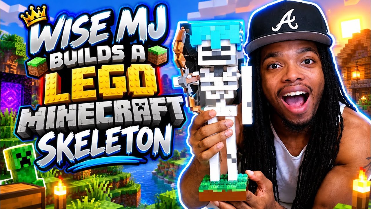 WISE MJ BUILDS A LEGO MINECRAFT SKELETON!!!
