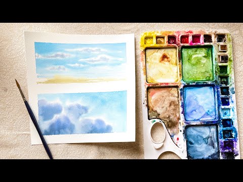 Painting clouds in watercolor | for beginners