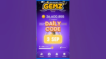 Gemz Daily Code Today 3 September | GEMZ Daily Code Today September 3 #gemz #gemzdailycode