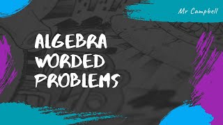 11+ Maths : Algebra Worded Problems
