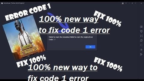 Code 1 Error #Fix#100%|100 % New way to fix code 1 error|#pubg#gameplay |HOW TO WITH BURHAN