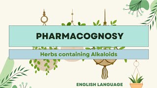 Pharmacognosy 2 | Herbs containing Alkaloids | English Language