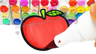 Relaxing With Coloring Orange Apple