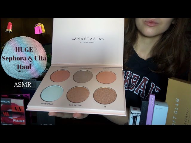 ASMR (Rus) | HUGE Sephora & Ulta Beauty Shopping Haul | Makeup & Skin Care | UpClose Clicky Whispers