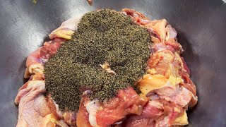 黒胡椒の唐揚げ　fried chicken with black pepper
