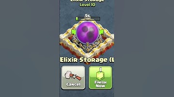 Elixir storage lv.1 vs max || coc || #clashofclans #coc #gameplay #trending #viralshorts #shorts
