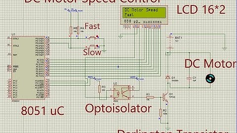 DC Motor Speed Control Proteus Simulation