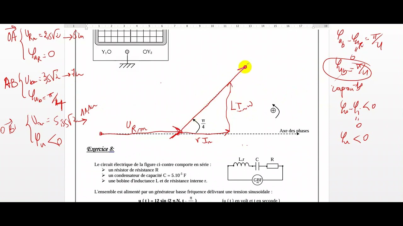 exercice 7 forcées electriques bac scientifique
