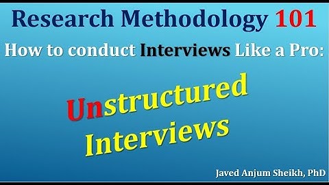 How to conduct Unstructured Interviews Like a Pro: Research Methodology 101
