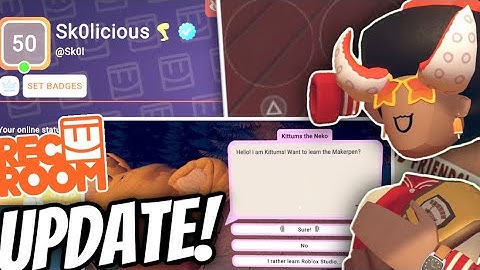 Rec Rooms NEW Dialogue UI, Profile Background, & Player Hud Update