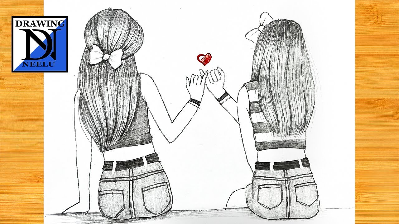 Best Friend Drawing - Etsy Canada-sonthuy.vn