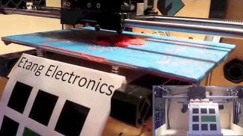 Etang Electronics 3D Printer dual extruder - 3D Printing Demonstration - UK