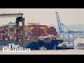 Cargo ship that hit Baltimore bridge moves back to port