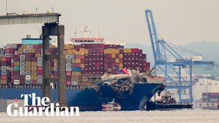 Cargo Ship That Hit Baltimore Bridge Moves Back To Port