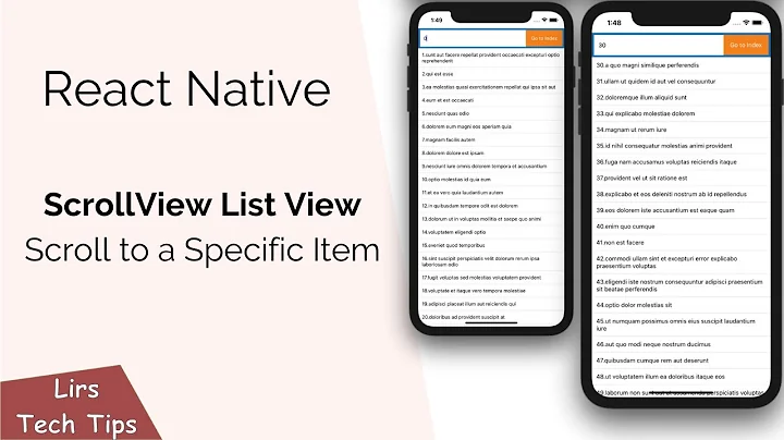 React Native: Scroll to a Specific Item in ScrollView