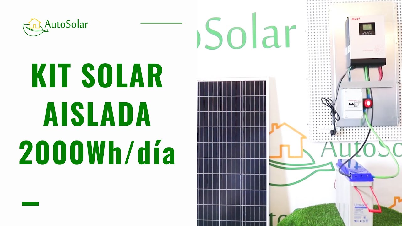 Kit solar 1200W/dia para vivendas de campo