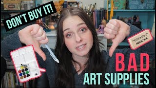 ART SUPPLIES THAT AREN'T WORTH THE MONEY | REVIEWING BAD ART SUPPLIES!?