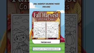 Fall Harvest Coloring Pages for Kids – Fun Fall Coloring Activities