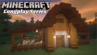 Rustic Taiga-Style Barn | Minecraft Relaxing Longplay Series Ep6 (No Commentary)