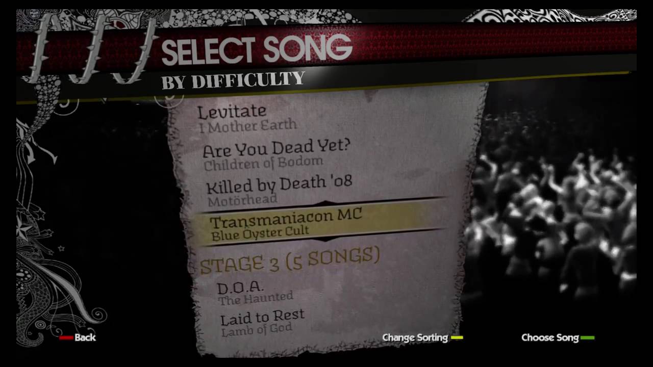 Op maat beneden Inspecteur What Songs Are On Rock Band Metal Track Pack? All / Full Song List Scroll  HD Gameplay Video RBMTP - YouTube