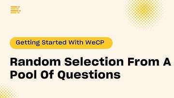 Random Selection From A Pool Of Questions