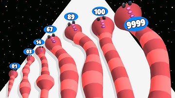 Worm Race Boss Fight - Level Up Worm Snake Max Level Gameplay (New Update)