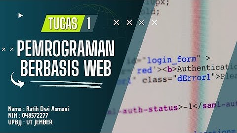 TUGAS 1 Pemrograman Berbasis Web