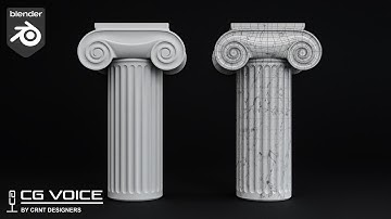How to model this Greek Pillar design in blender _ blender pillar modeling #02