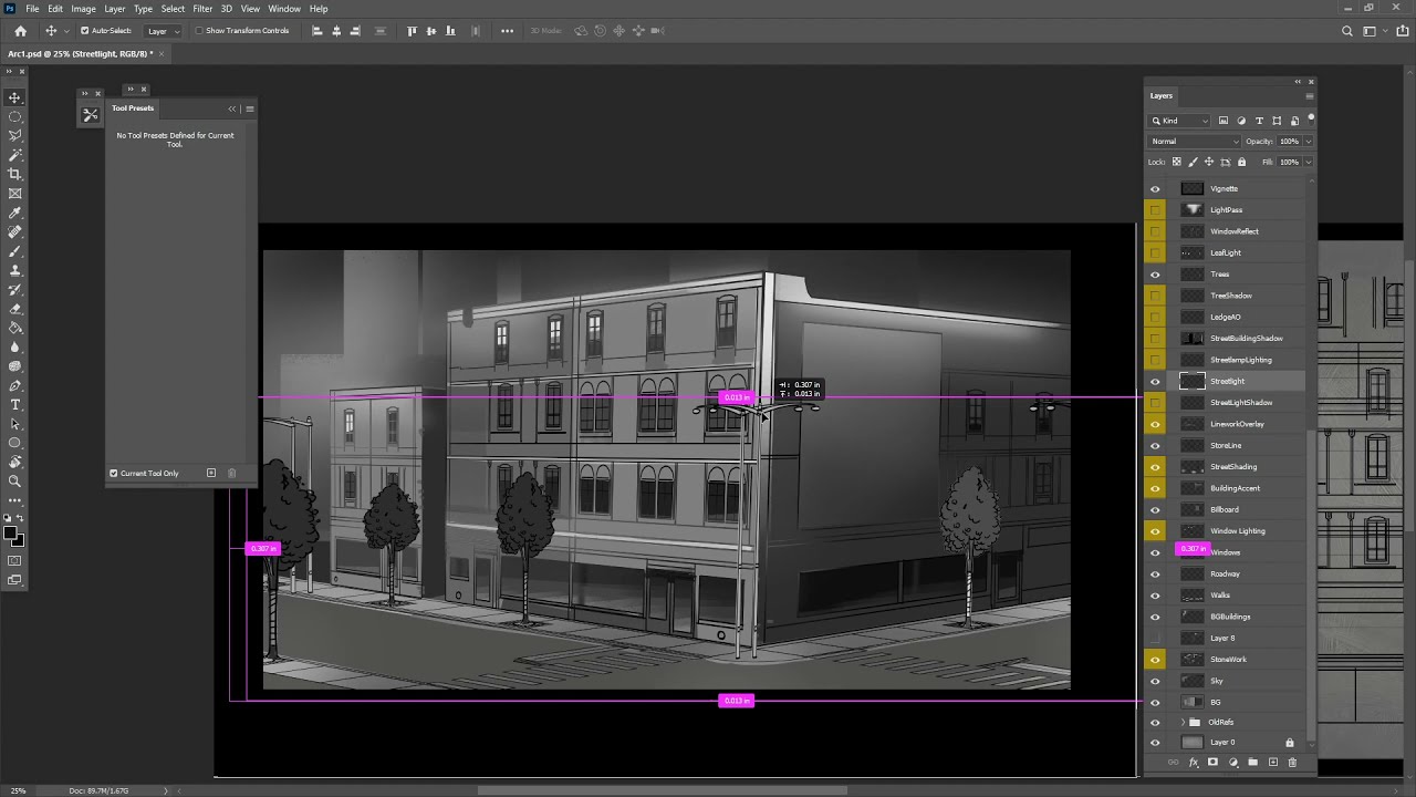 Grayscale Architectural Scene- part 4
