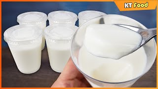 Vài Bí Quyết Làm Sữa Chua Dẻo Béo Mịn Không Cần Ủ Nước Dễ Thành Công - Vietnamese Yogurt - KT Food