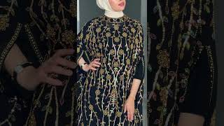 Bridal Heavy💫🖤💫Embroidery Kaftan Abaya 2Colours Design Collections #abaya #burkha #short #Kaftan