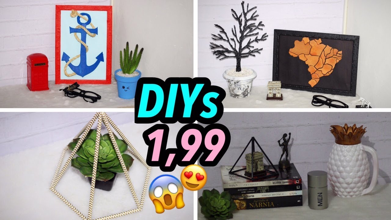 DIYs COM PRODUTOS DE 1,99 - DECORAÇÕES INCRÍVEIS | EDUARDO WIZARD